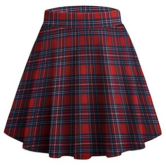 Zeagoo Women's High Waist Pleated Mini Skirt Stretchy Flared Skirt for Casual Daily Wear