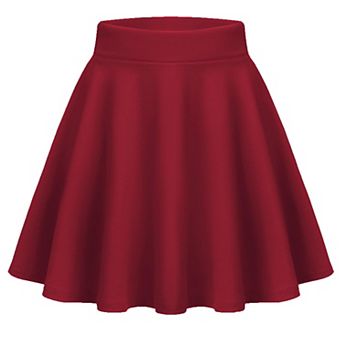 Zeagoo Women's High Waist Pleated Mini Skirt Stretchy Flared Skirt for Casual Daily Wear