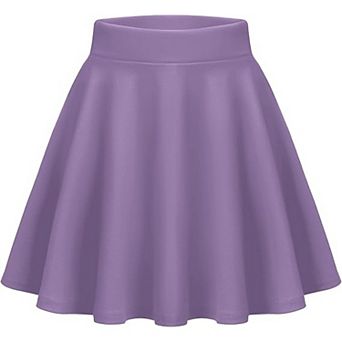 Zeagoo Women's High Waist Pleated Mini Skirt Stretchy Flared Skirt for Casual Daily Wear