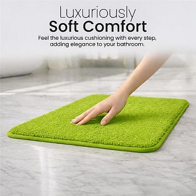 Soft Comfort Plush 3-Piece Bath Rug Set with Non-Skid Backing