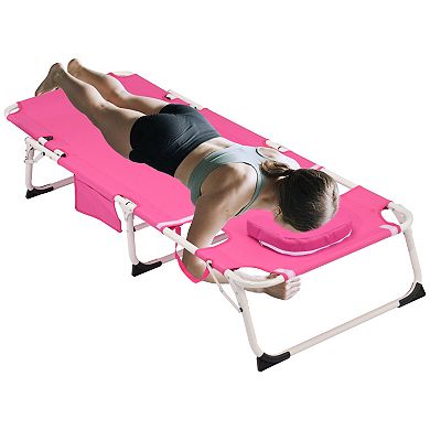WOW PIONEER Adjustable Folding Chaise Lounge Chair for Outdoor Relaxation Comfort