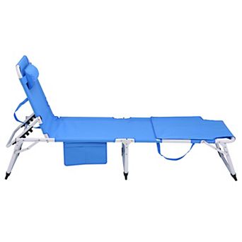 WOW PIONEER Adjustable Folding Chaise Lounge Chair for Outdoor Relaxation Comfort