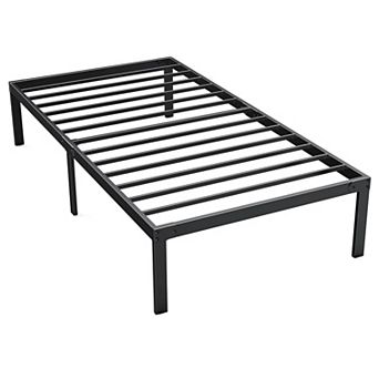 Heavy Duty Metal Bed Frame with Steel Slats, Platform Bed No Box Spring Needed