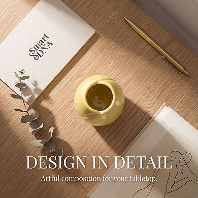 Modern Vase Matte Ribbed Decorative Flower Vase for Desktop Shelf Minimalist Boho Home Decor Accent