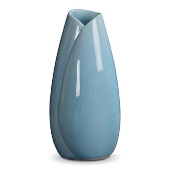 Modern Vase Matte Ribbed Decorative Flower Vase for Desktop Shelf Minimalist Boho Home Decor Accent