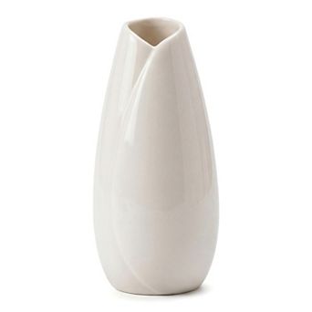 Modern Vase Matte Ribbed Decorative Flower Vase for Desktop Shelf Minimalist Boho Home Decor Accent