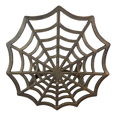 Spider Web XL Cast Iron Hose Holder, Bronze Outdoor Wall Mount