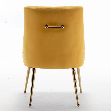 SEYNAR Modern Dining Chairs Set of 4, Upholstered Accent Chair Tufted Back Chair with Back Pull