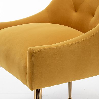 SEYNAR Modern Dining Chairs Set of 4, Upholstered Accent Chair Tufted Back Chair with Back Pull