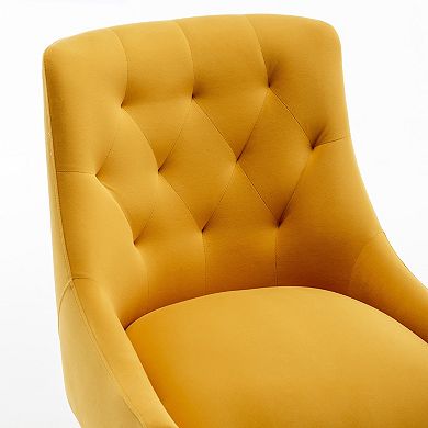 SEYNAR Modern Dining Chairs Set of 4, Upholstered Accent Chair Tufted Back Chair with Back Pull