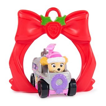 PAW Patrol Skye Holiday Pup Squad Racer Collectible Toy Car with Clip-On Accessory