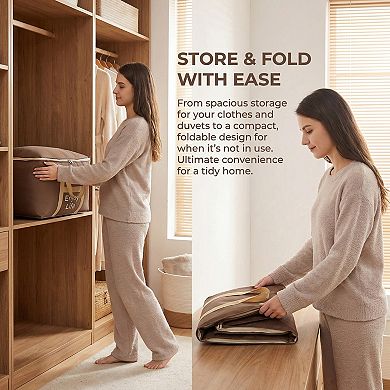Foldable Storage Bags for Clothes - Organize and Store Clothing, Comforters, and More with Handles