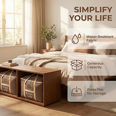 Foldable Storage Bags for Clothes - Organize and Store Clothing, Comforters, and More with Handles