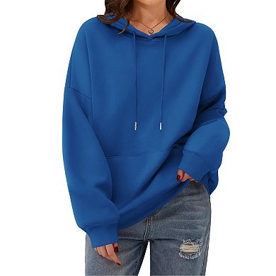 Zeagoo Women's Loose Fit Long Sleeve Hooded Pullover Sweatshirt Casual Fall Winter Tops