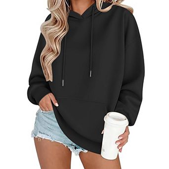 Zeagoo Women's Loose Fit Long Sleeve Hooded Pullover Sweatshirt Casual Fall Winter Tops