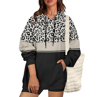 Zeagoo Women's Loose Fit Long Sleeve Hooded Pullover Sweatshirt Casual Fall Winter Tops