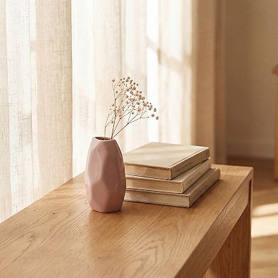 Small Ceramic Bud Modern Mini Vase Decorative Flower Vase for Desktop Shelf Boho Home Decor