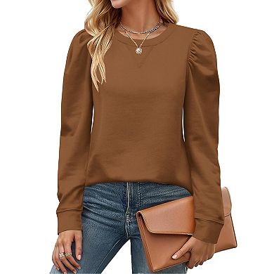 Zeagoo Women's Long Sleeve Crew Neck Tunic Tops Casual Loose Fall Sweatshirts