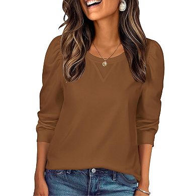 Zeagoo Women's Long Sleeve Crew Neck Tunic Tops Casual Loose Fall Sweatshirts
