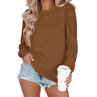 Zeagoo Women's Long Sleeve Crew Neck Tunic Tops Casual Loose Fall Sweatshirts
