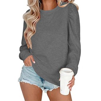 Zeagoo Women's Long Sleeve Crew Neck Tunic Tops Casual Loose Fall Sweatshirts