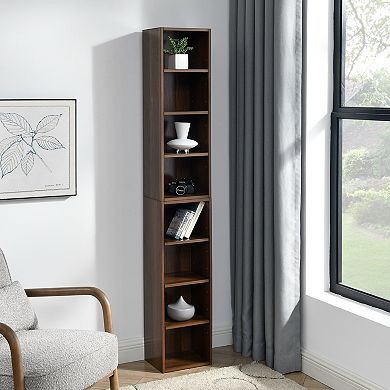 8-Tier Slim Bookshelf, 70.9" Adjustable Tall Display Storage Cabinet for Books, CDs & Decor