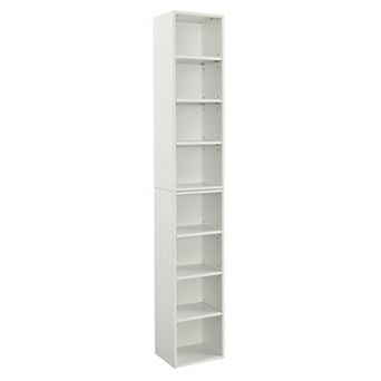 8 tier Slim Bookshelf, 70.9" Adjustable Tall Display Storage Cabinet for Books, CDs & Decor