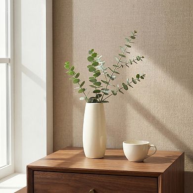 Modern Ceramic Flower Vase Matte Ribbed Cylinder Vase Boho Decorative Vases for Home Decor