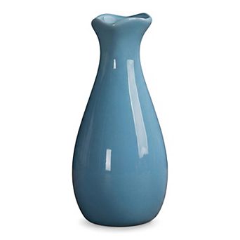 Small Ceramic Bud Modern Cylinder Vase Matte Ribbed Decorative Flower Vase for Desktop Bathroom