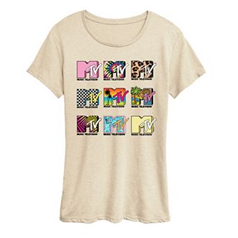 Women's MTV Logo Grid Graphic Tee