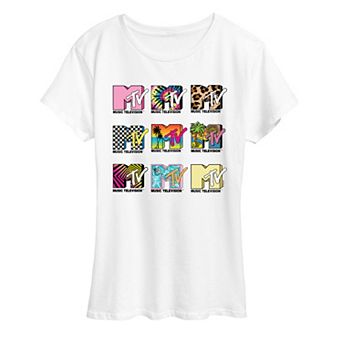 Women's MTV Logo Grid Graphic Tee