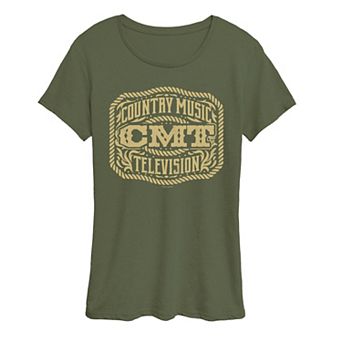 Women's CMT Western Belt Buckle Logo Graphic Tee