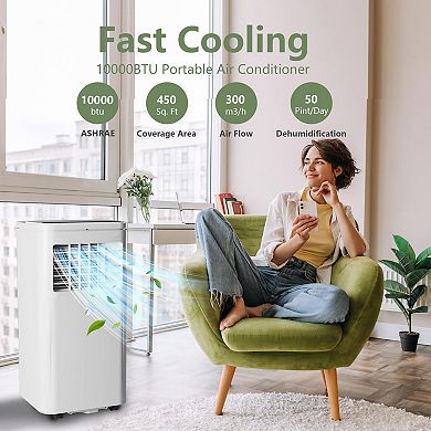 ANIXOL 10,000 BTU Portable Air Conditioner 3-in-1 with Remote and LED Display