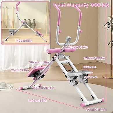 WOW PIONEER Multifunctional 2-In-1 Stair Stepper and Ab Workout Machine