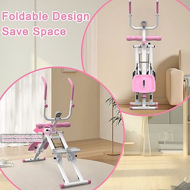 WOW PIONEER Multifunctional 2-In-1 Stair Stepper and Ab Workout Machine