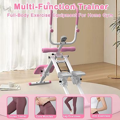 WOW PIONEER Multifunctional 2-In-1 Stair Stepper and Ab Workout Machine