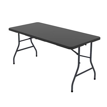 Yardgrace 5 foot blow molded folding table Foldable Portable Banquet Table for Indoor Outdoor White