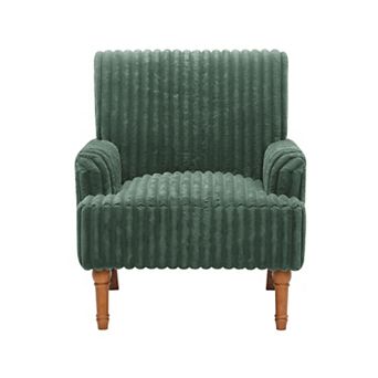 Modern Accent Chair with 2 in Corduroy & 9 in Solid Wood Legs Upholstered Armchair for Living Room