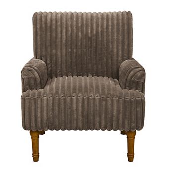 Modern Accent Chair with 2 in Corduroy & 9 in Solid Wood Legs Upholstered Armchair for Living Room
