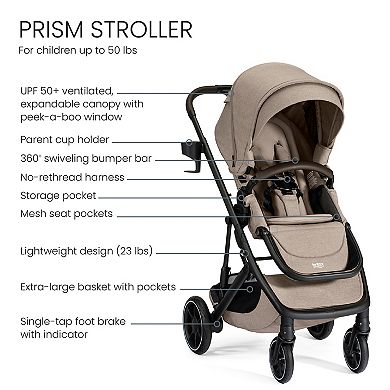 Britax Prism Full-Size Travel System With Willow Infant Car Seat & Alpine Base