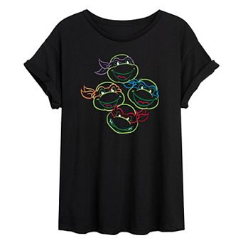 Juniors' Nickelodeon Teenage Mutant Ninja Turtles Oversized Tee