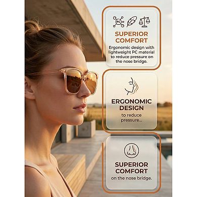 Unisex Rectangular Full-Frame Sunglasses Classic Trendy Versatile Sun Glasses UV Protection