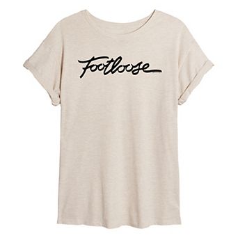 Juniors' Footloose Logo Oversized Tee