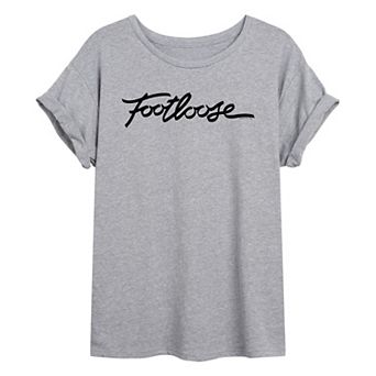 Juniors' Footloose Logo Oversized Tee