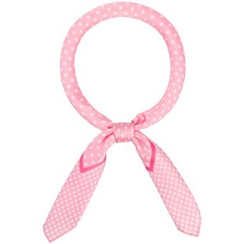 Women's Polka Dots Scarf 27.6" Square Retro Silky Satin Neckerchief Head Wrap Neck Scarves