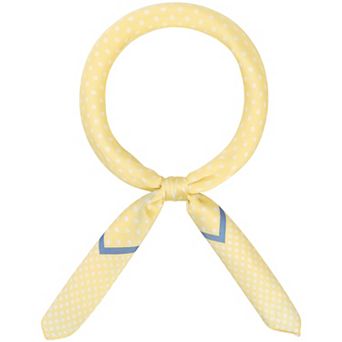 Women's Polka Dots Scarf 27.6" Square Retro Silky Satin Neckerchief Head Wrap Neck Scarves