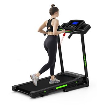 Foldable Treadmill with Incline for Home Workout Running, Handrail Controls Speed, Pulse Monitor,APP