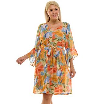 Plus Size Luxology Tie Waist Dress