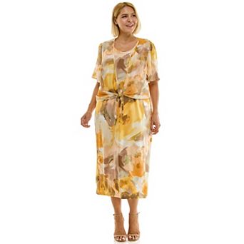 Plus Size Luxology Shrug & Maxi Dress Set