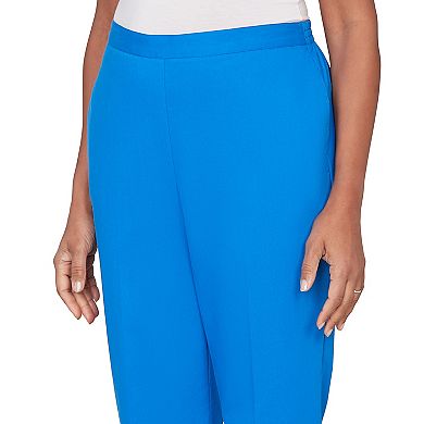 Petite Alfred Dunner Heat Set Side Seam Pocket Capri Pants